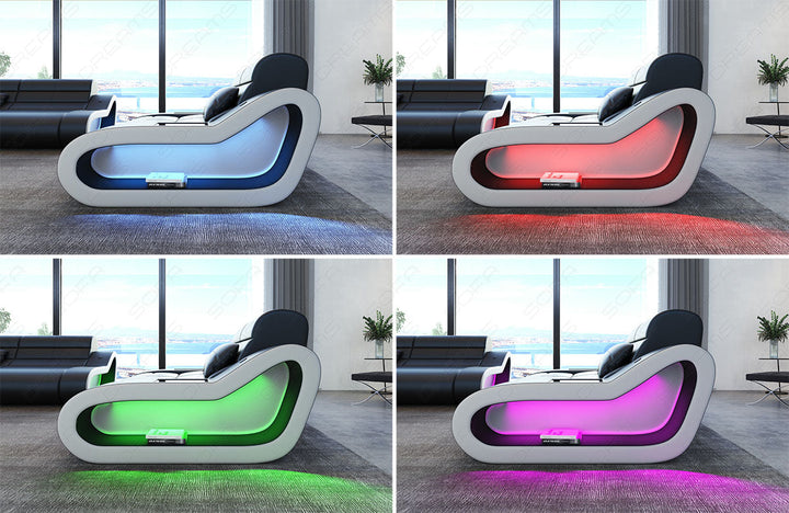 Detailbild der optional erhÃ¤ltlichen LED-Beleuchtung bei der Garnitur Concept