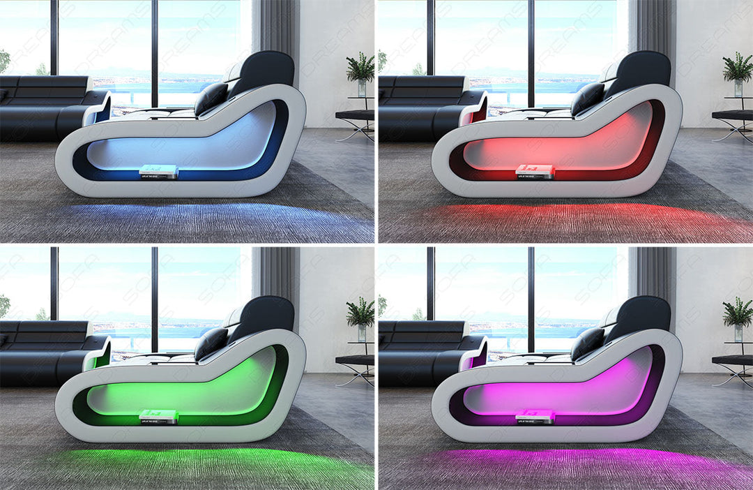 Detailbild der optional erhÃ¤ltlichen LED-Beleuchtung bei der Garnitur Concept