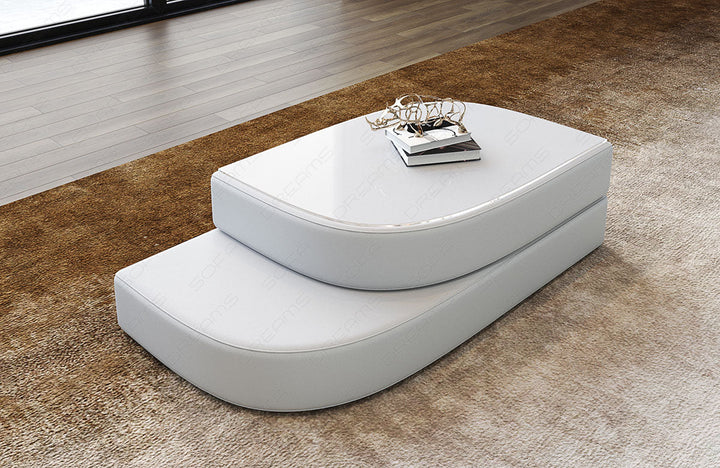 Luxus Sofa Couchtisch Bari in weiÃŸ