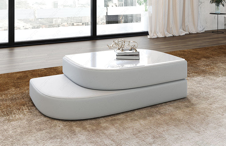 Luxus Sofa Couchtisch Bari in weiÃŸ