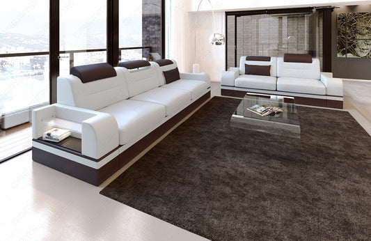Oronika 3 And 2 Leather Sofa Set