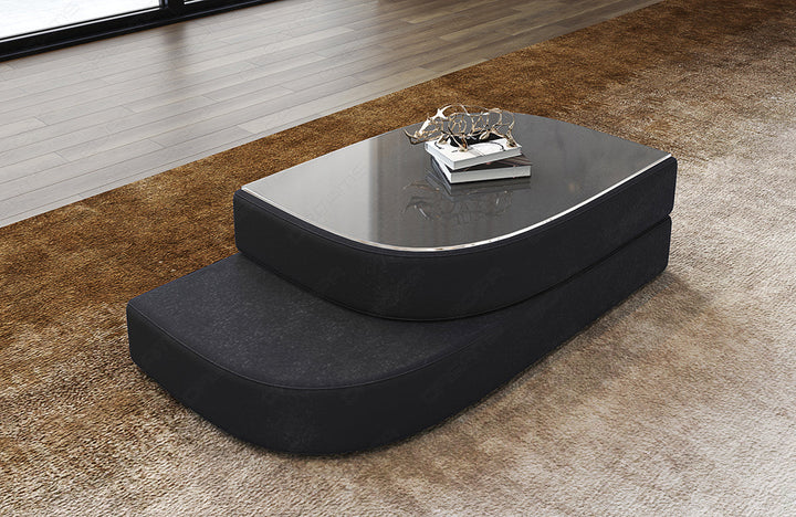 Stoff Tisch Bari in graphite - Altara7a Wildleder Optik