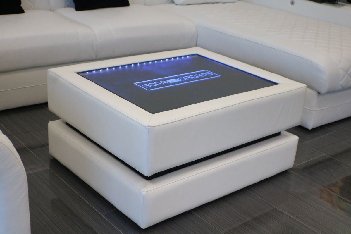 Leather Coffee Table Heat - Individual Engraving