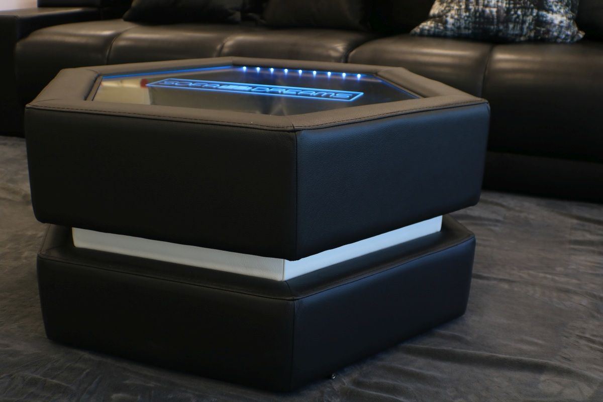 Leather Coffee Table Flash -Individual Engraving