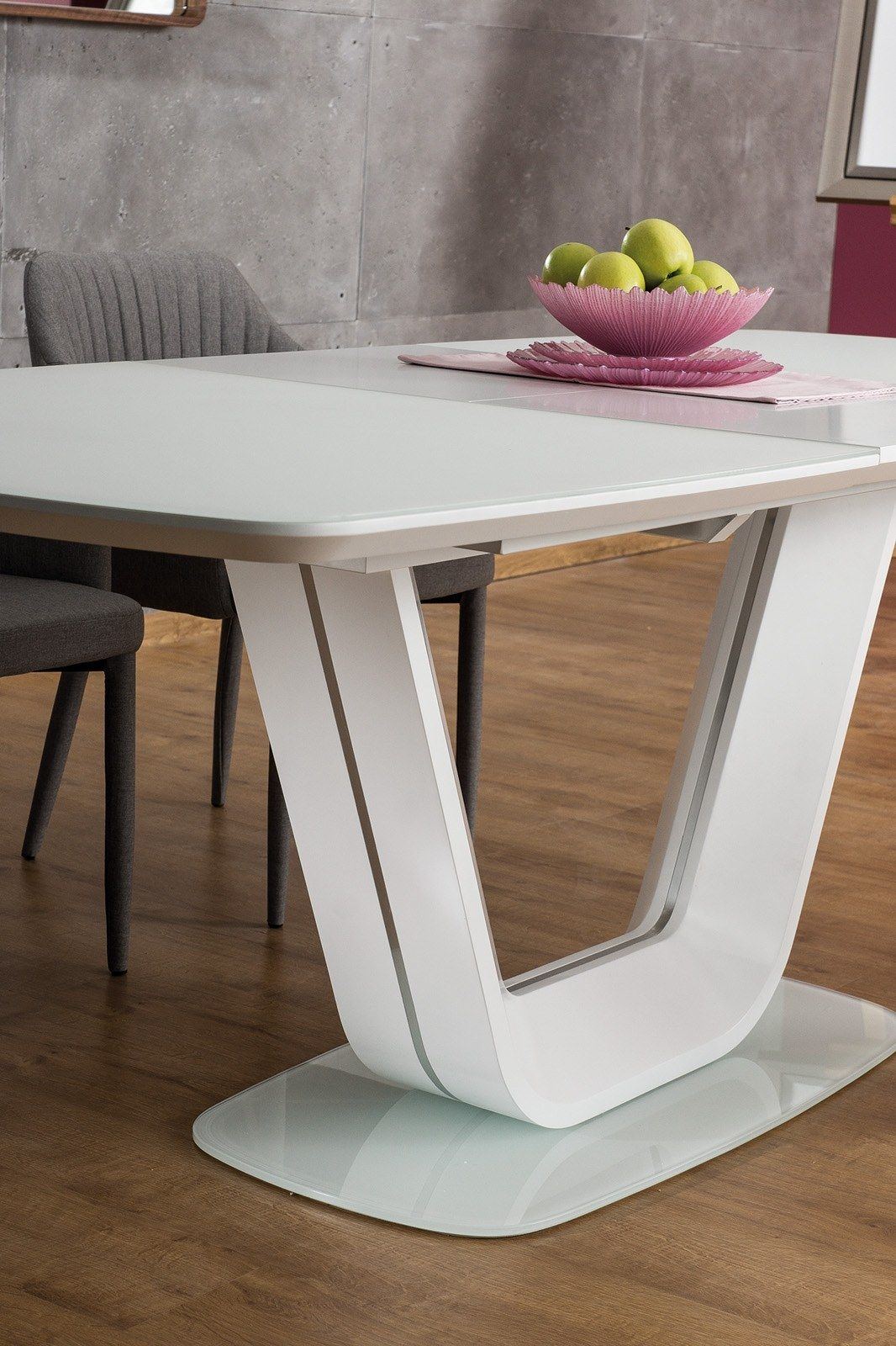 Bodani Dining Table - Kitchen Table In Elegant White