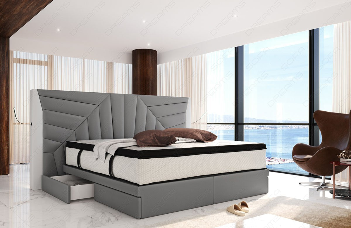 Box Spring Bed Monaco Fabric Cover