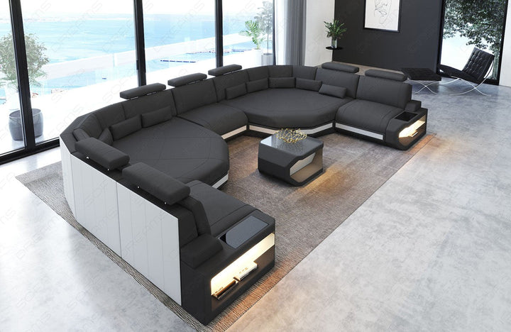 Polster Sofa Wohnlandschaft Asti XXL in grau - Mineva15