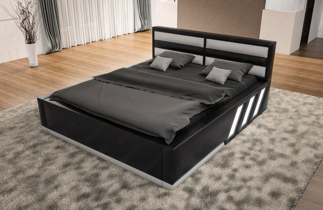 Ehebett Apollonia im Komplettset in schwarz weiss