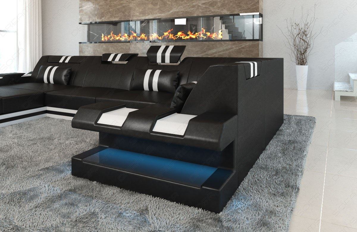 Leather Sectional Apollo With Ottoman