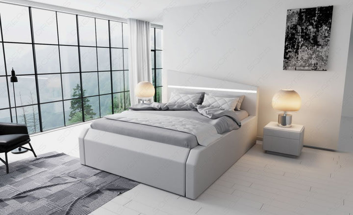 Designerbett Nelassa in beige