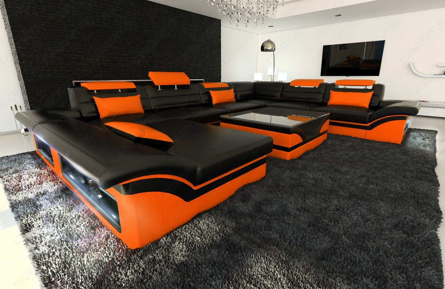 Xxl Sectional Enzo Leather