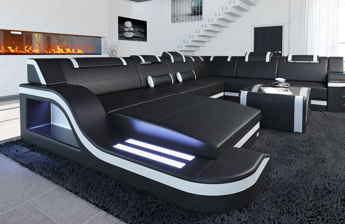 Xxl Sectional Paloma As A Leather Sofa