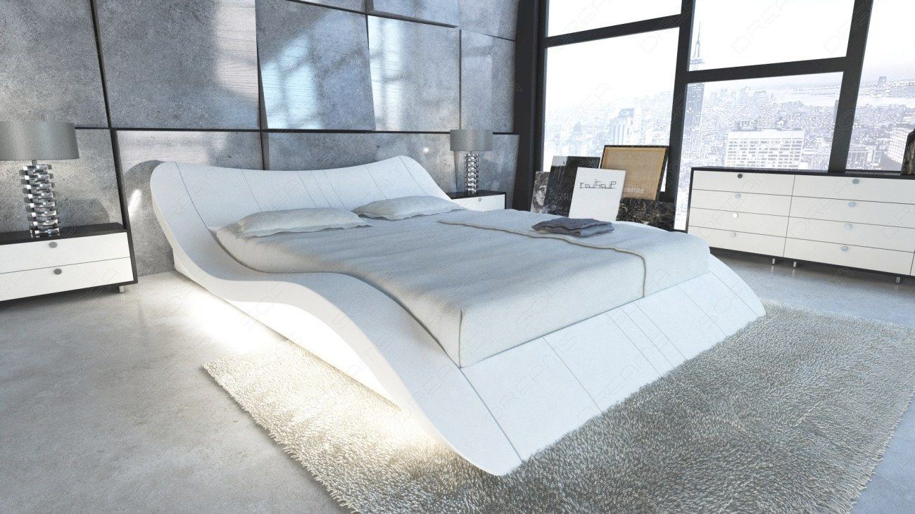 Leather Bed Frankfurt Complete With Led