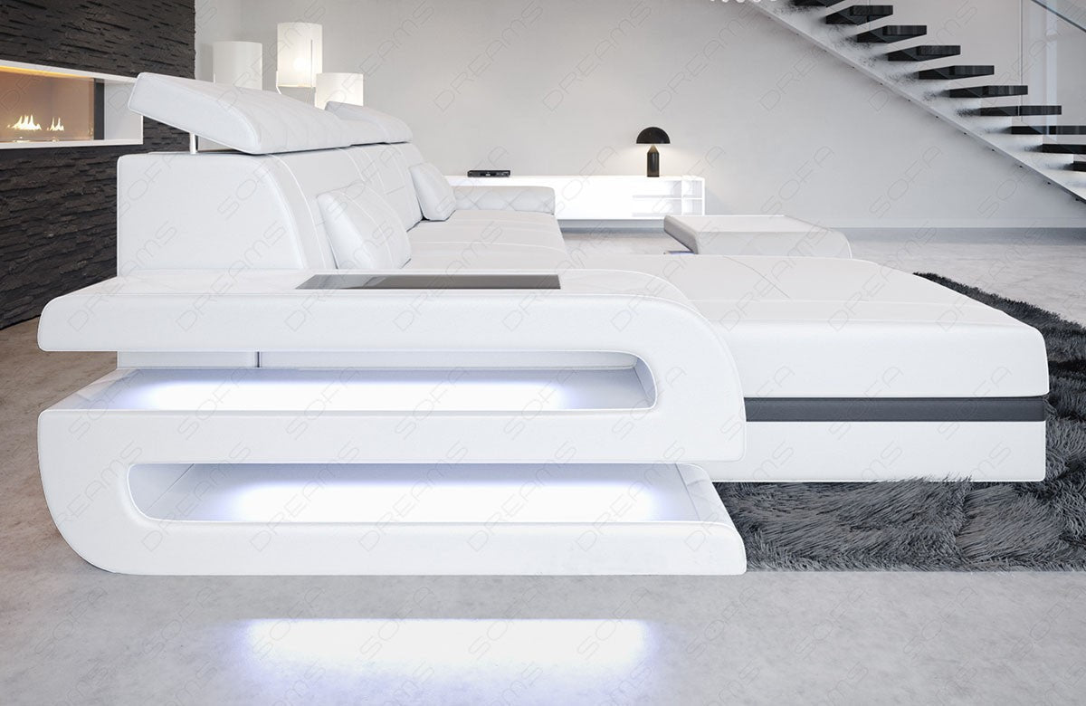 Mini Leather Sofa Bologna L Shape