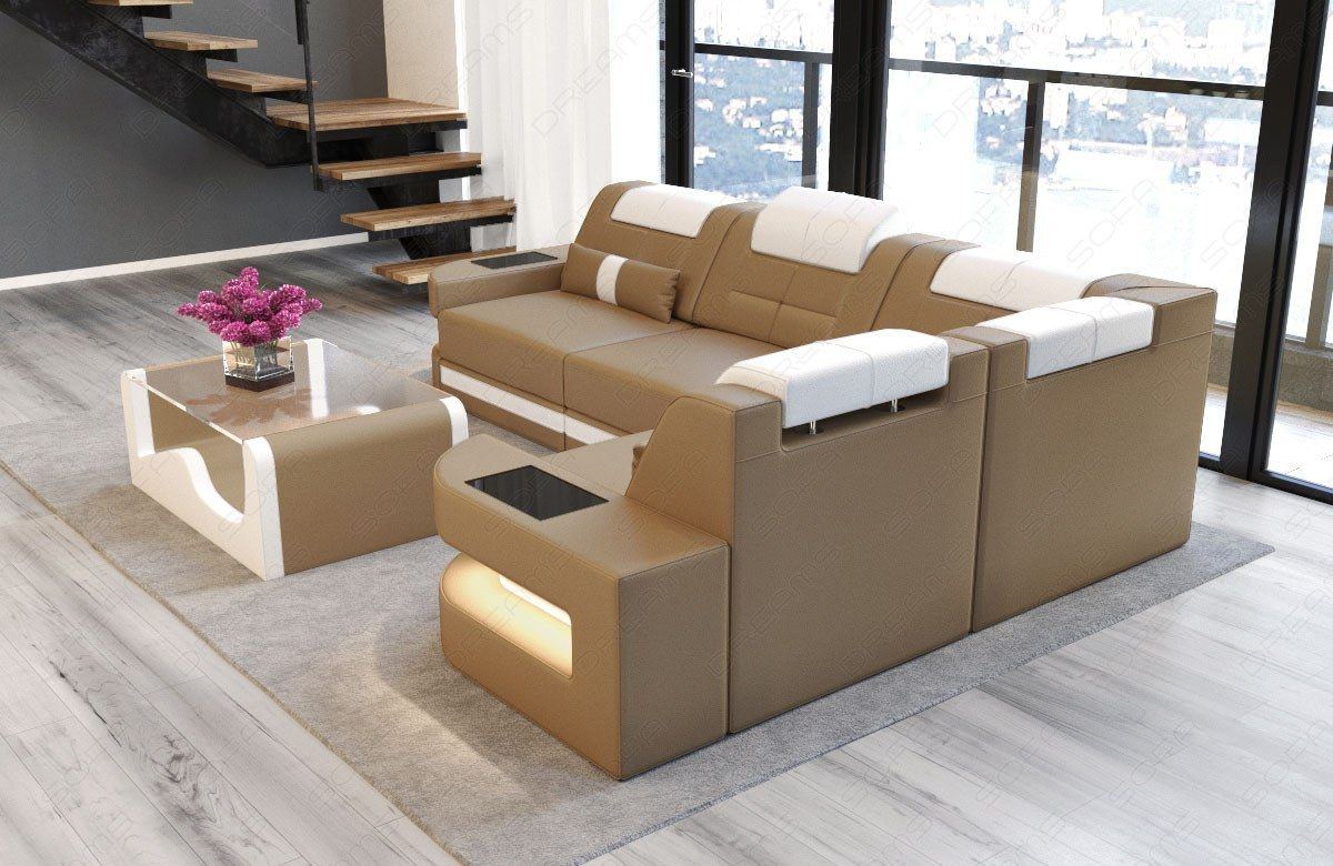Corner Sofa Taho As A Leather Sofa With Many Extras