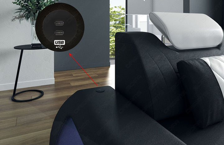 USB-Anschluss Detailbild Ecksofa Rimini (optional erhÃ¤ltlich)
