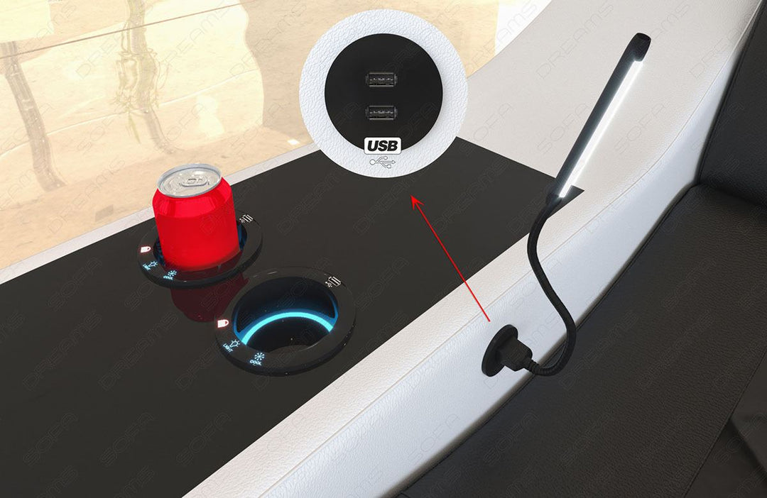 kÃ¼hlenden Becherhaltern und USB Anschluss mit LED Leselampe fÃ¼r das Swing