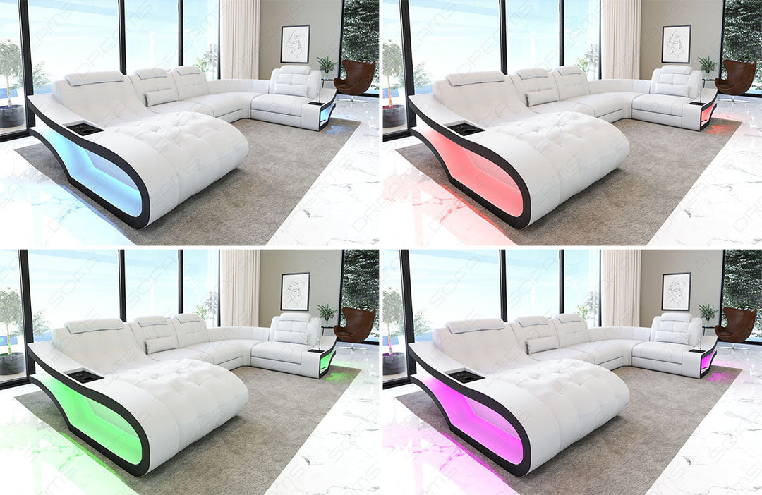 Detailbild der LED-Beleuchtung beim Sofa Elegante