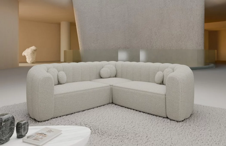 Corner sofa Almeria L shape fabric
