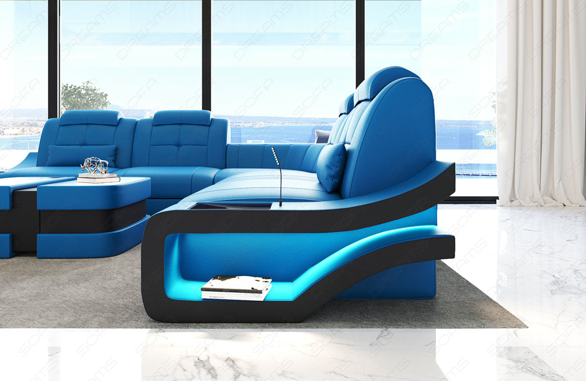 Mini Leather Sofa Naomi L Shape Long