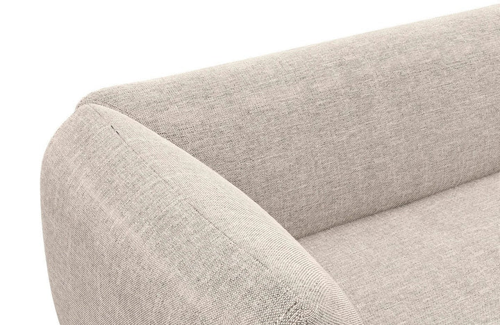 Polster Ecksofa Madrid L Form mit Strukturstoff Bezug - Beige - Detailansicht
