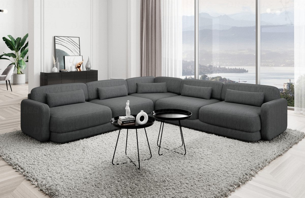 Corner Sofa Valencia L Shape Fabric