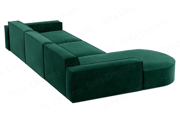 Design Stoff Ecksofa Alegranza L form kurz in Samtstoff - Gr?¬n