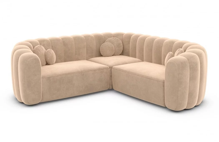 Corner sofa Almeria L shape fabric