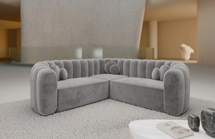 Corner sofa Almeria L shape fabric