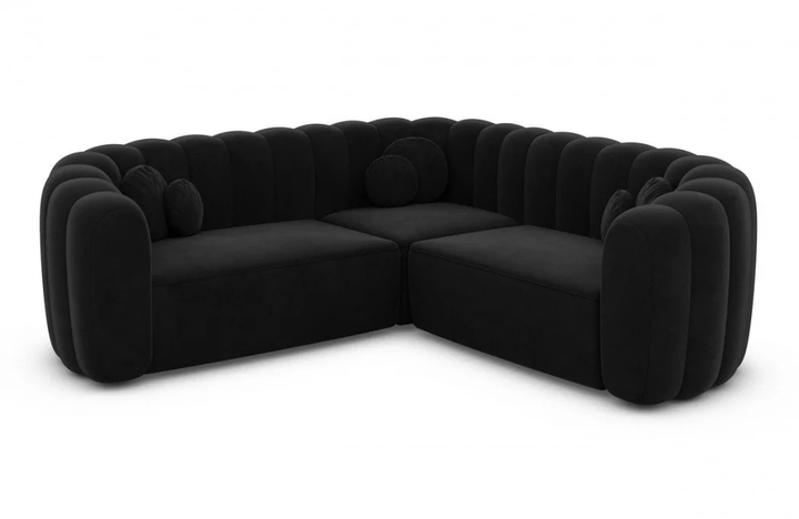Corner sofa Almeria L shape fabric