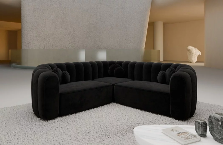 Corner sofa Almeria L shape fabric