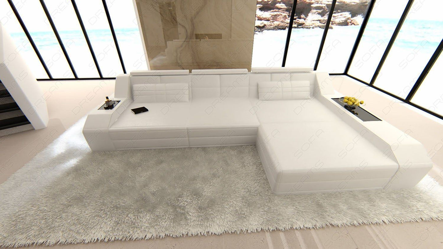 Corner Sofa Aroba Leather Sofa With Ottoman