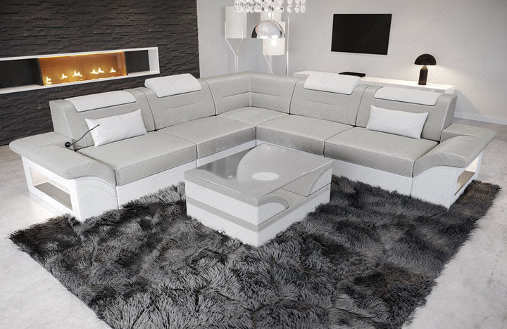 Samstoff Ecksofa Brianza L Form in beige - SunVelvet1021