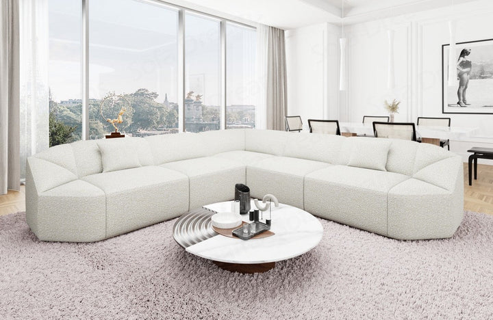 L-Shaped Fabric Sofa Cabrera