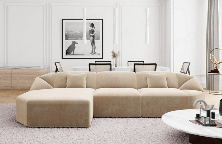 Upholstered Corner Sofa Cabrera L Shape Short