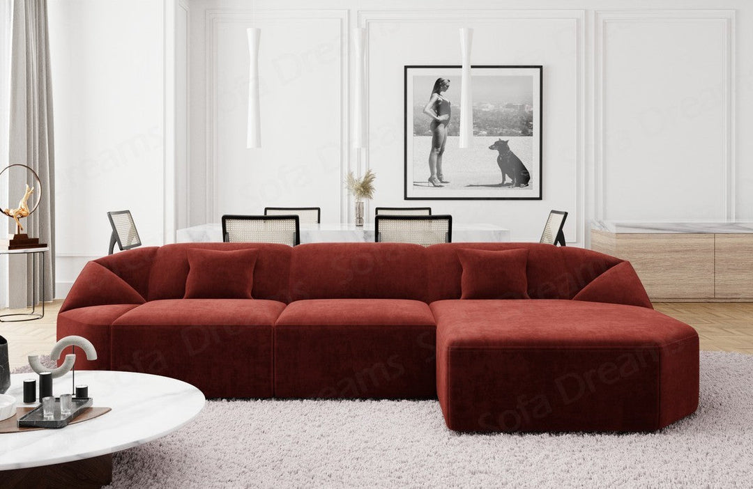 Upholstered Corner Sofa Cabrera L Shape Short