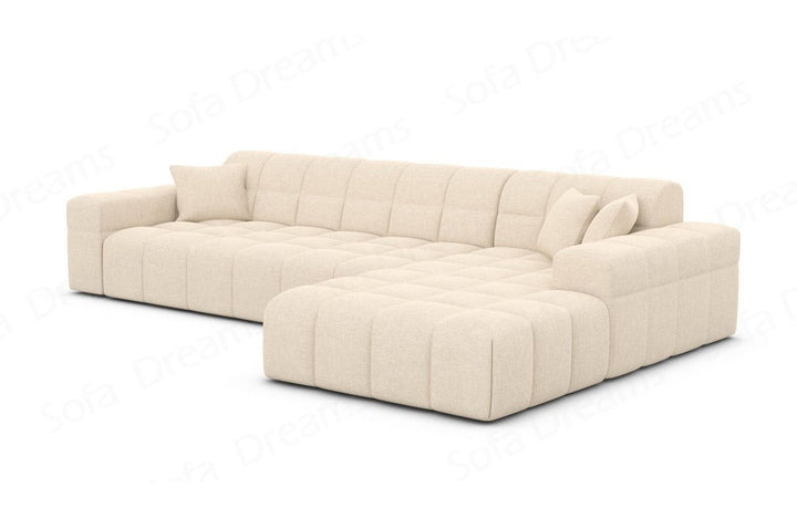 Stoff Eckcouch Ibiza L kurz mit Strukturstoff Bezug in Beige