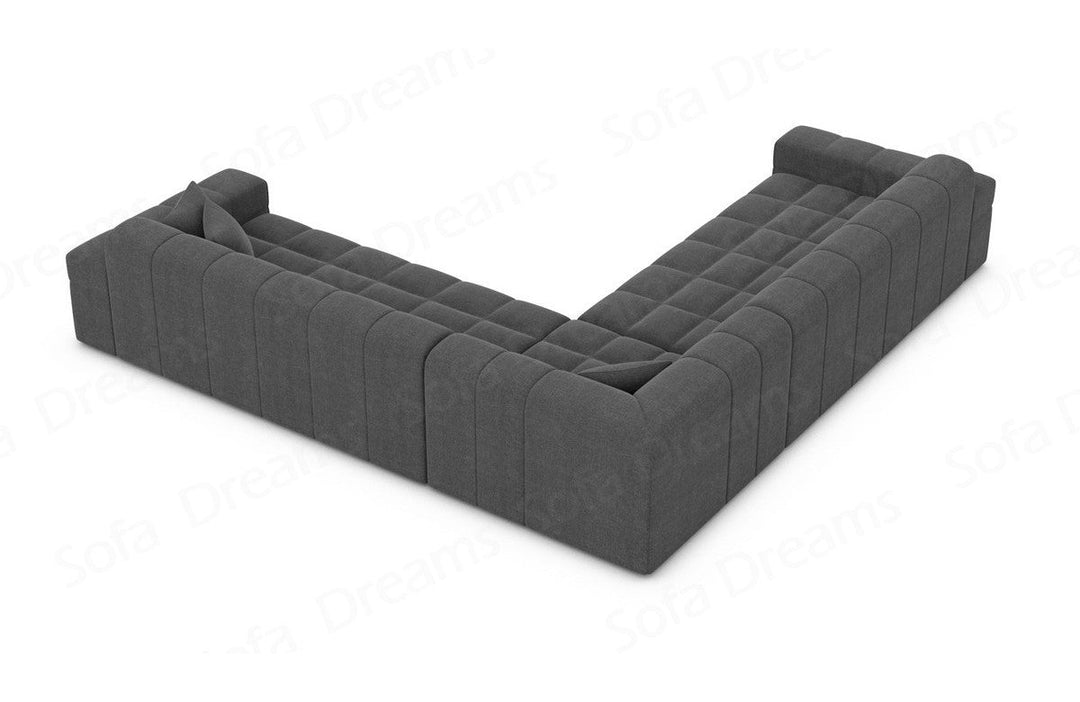 Ecksofa Ibiza L Form mit Strukturstoffbezug in Anthrazit