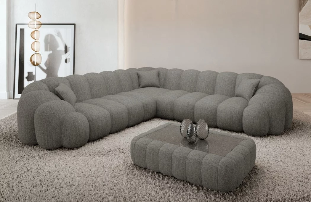Corner sofa Rajada L shape fabric