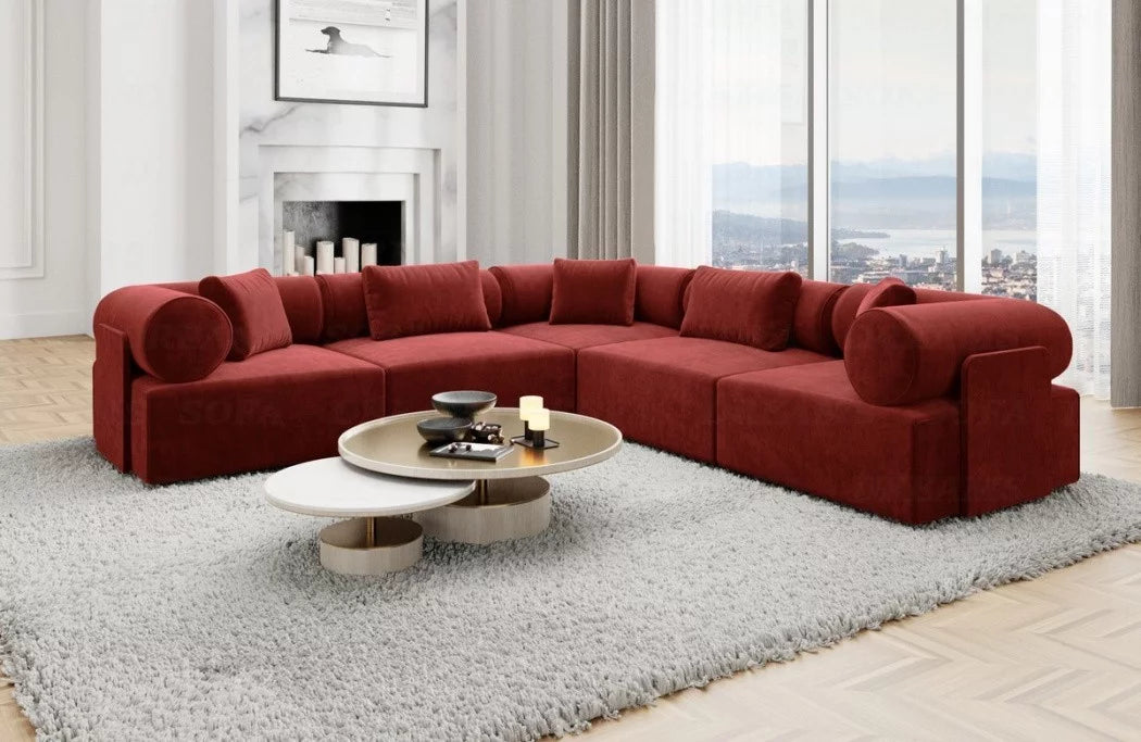 Corner sofa Laguardia L shape fabric