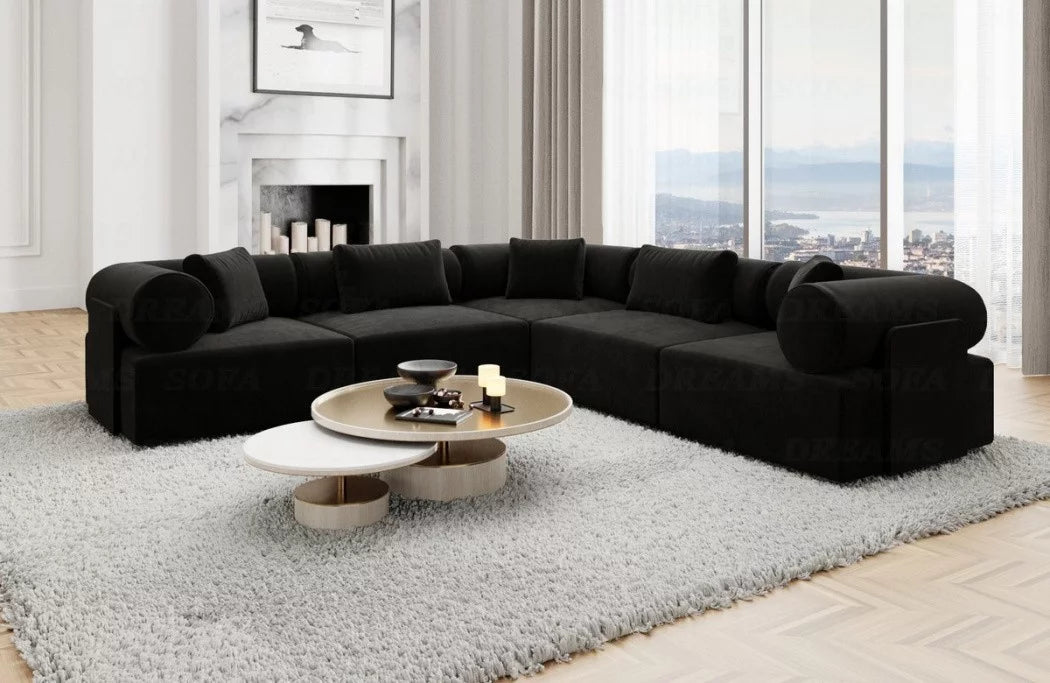 Corner sofa Laguardia L shape fabric