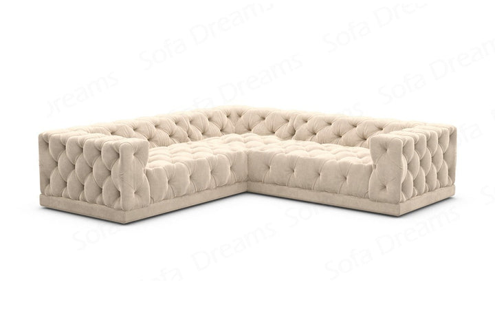 L-Shaped Velvet Sofa Palma