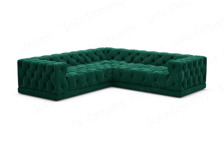 L-Shaped Velvet Sofa Palma
