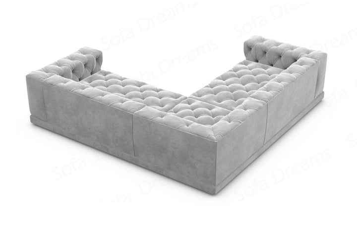 L-Shaped Velvet Sofa Palma