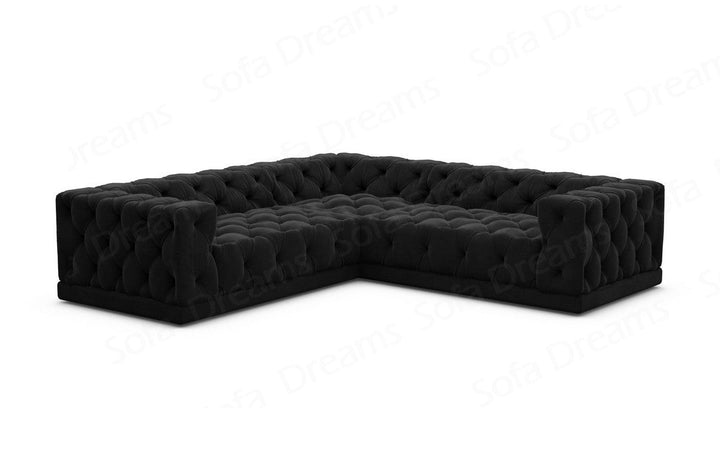L-Shaped Velvet Sofa Palma
