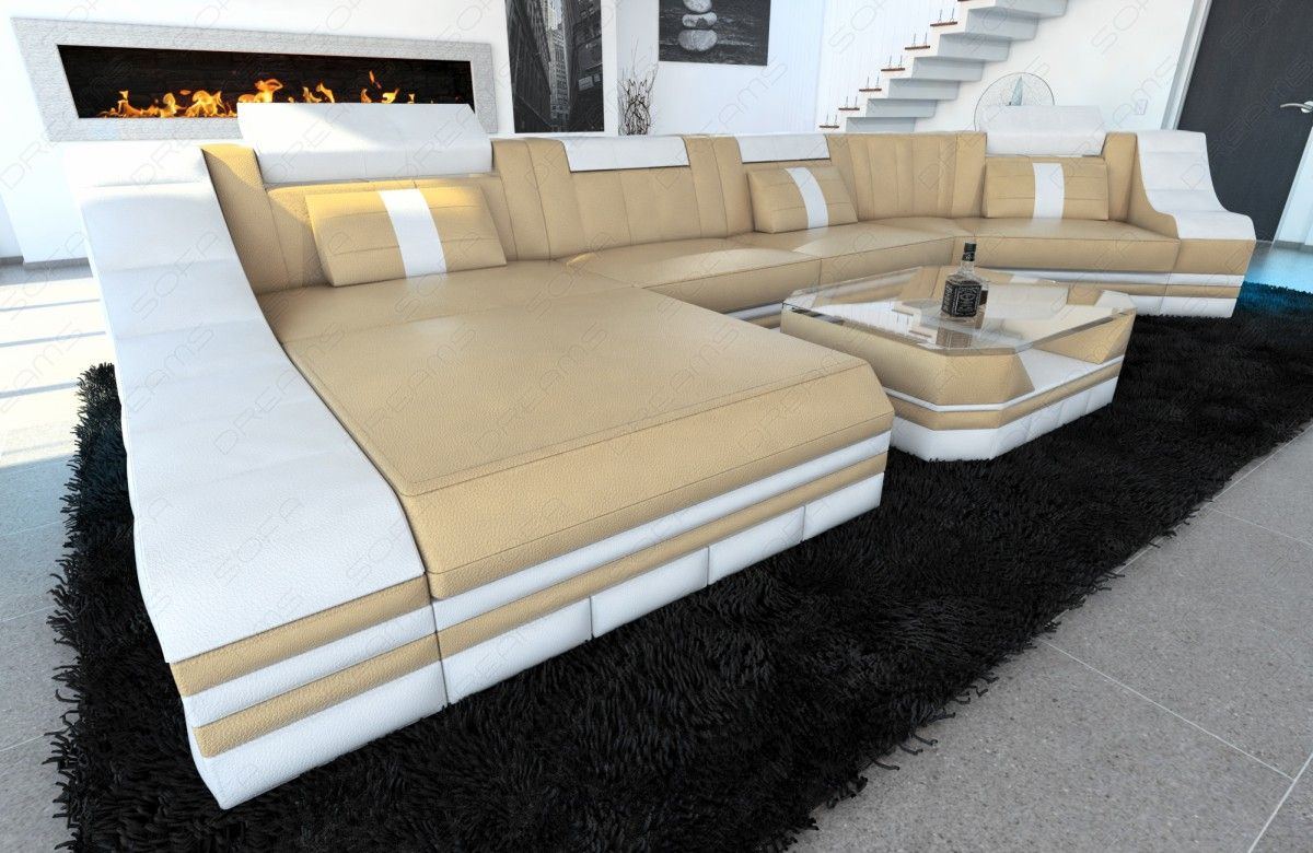 Temoni Sectional In C Shape With Led Light