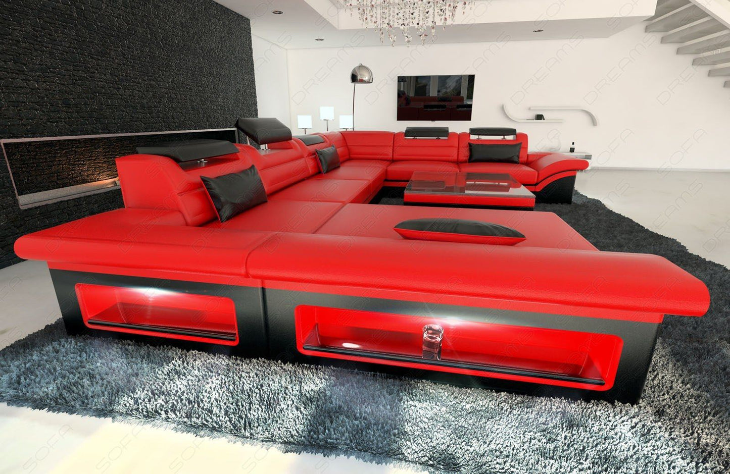 Xxl Sectional Enzo Leather