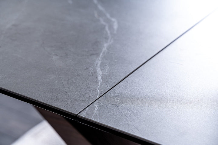 Tischplatte aus gehÃ¤rtetem Glas und Keramik in Marmoroptik