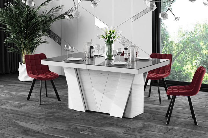 Design Esstisch Grande in grau-weiÃŸ