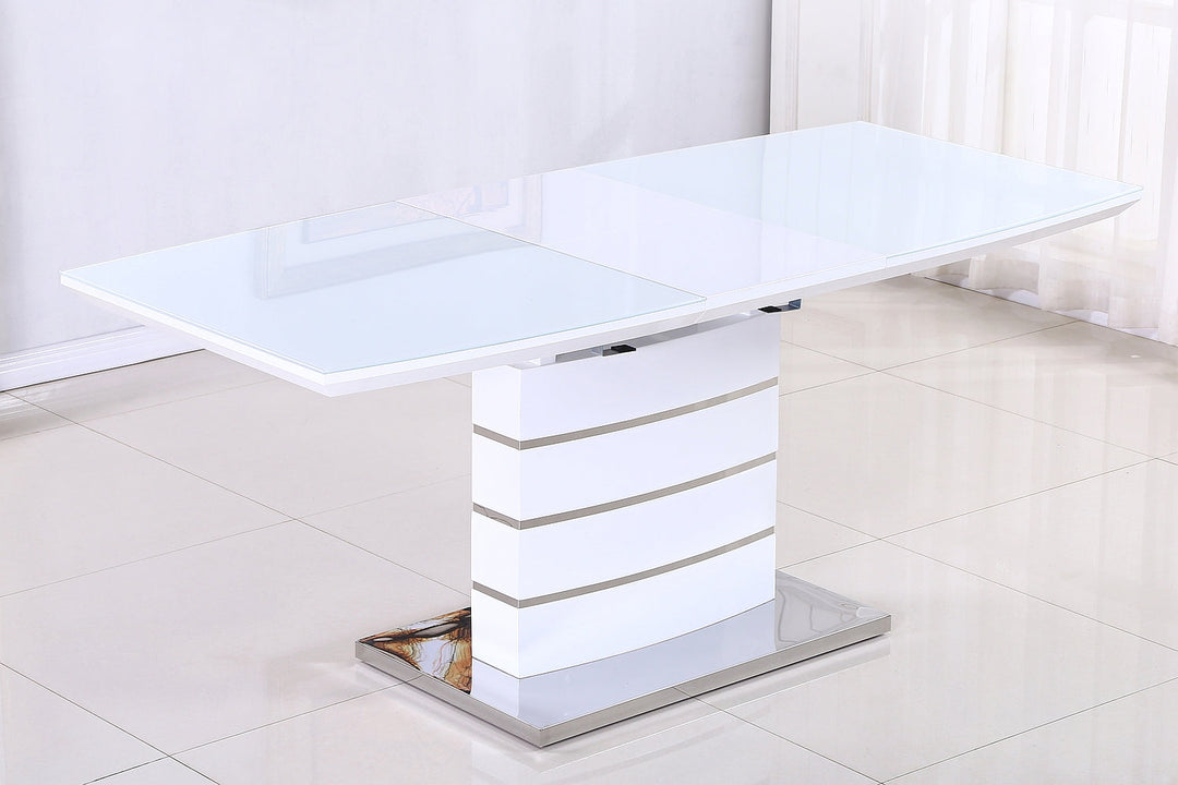 Leonardo Dining Table White Lacquer